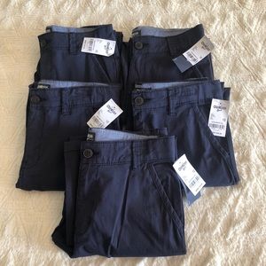 OshKosh pant jeans size 12 boys navy (5 pairs) new